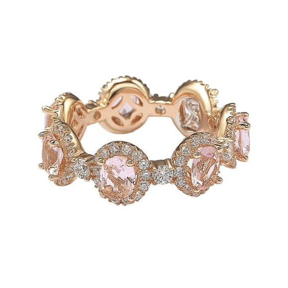 Suzy Levian Pink CZ & 14k Rose Gold-Plated Ring - Picture 2 of 12